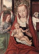 Master of the Legend of St. Lucy Virgin and Child with an Angel oil on canvas